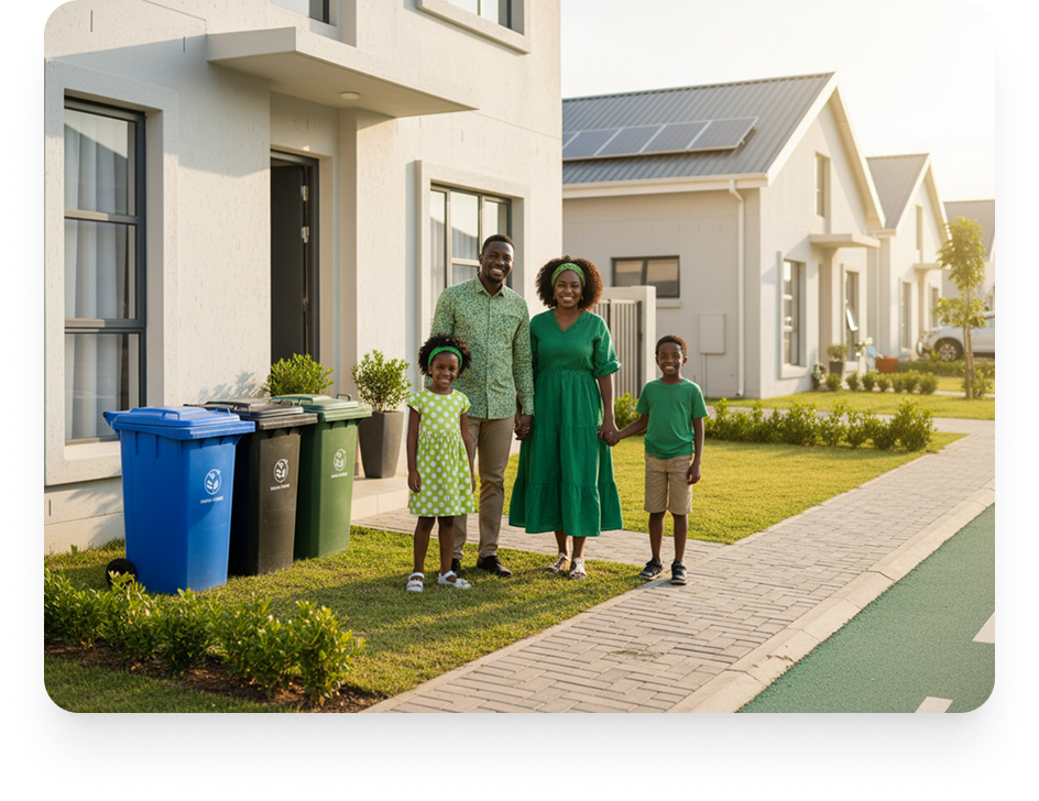 Happy household with clean environment